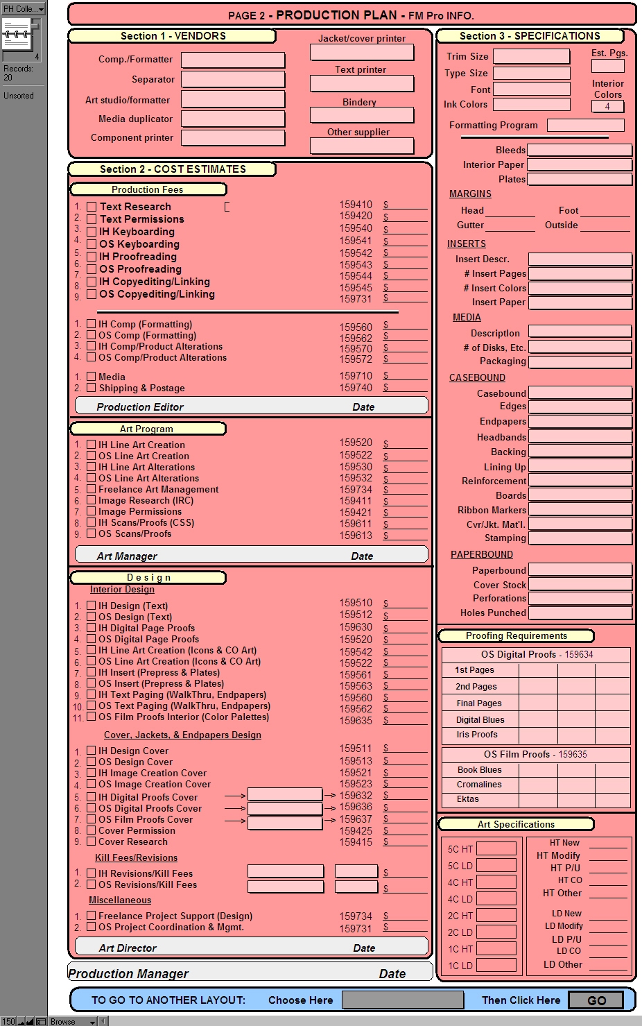 Screen capture of page two of the Simon & Schuster pink sheet.